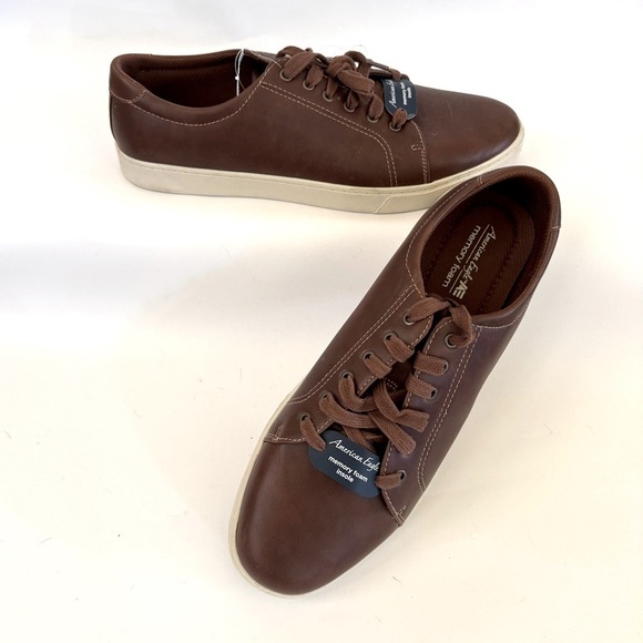 American Eagle Drew Ox Lace-up Memory Foam Sneaker Shoes,Mocha Brown,Size 12,NWT - Picture 2 of 9